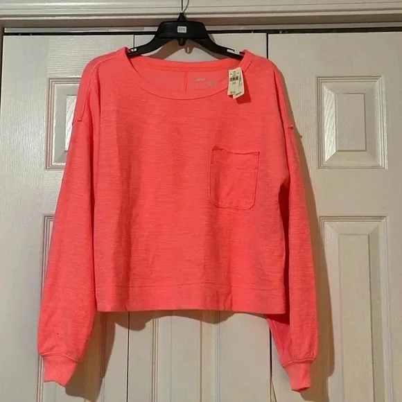 Aerie Endless Summer Oversized Pink Crew Sweatshirt NWT - Picture 5 of 9